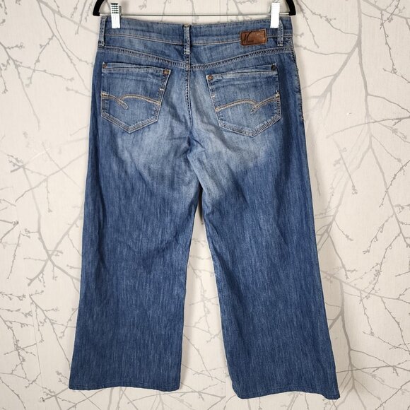 Mavi Medium Wash Delidolu Low Rise Wide Leg Jeans Hemmed - Picture 2 of 9